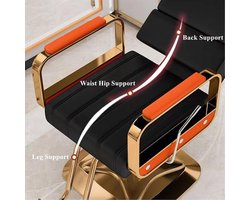 Ergonomische Verstelbare Kappersstoel Lichtgrijs met Comfortabele Zitting en Kantelbare Rugleuning voor Kapsalon en Thuisgebruik