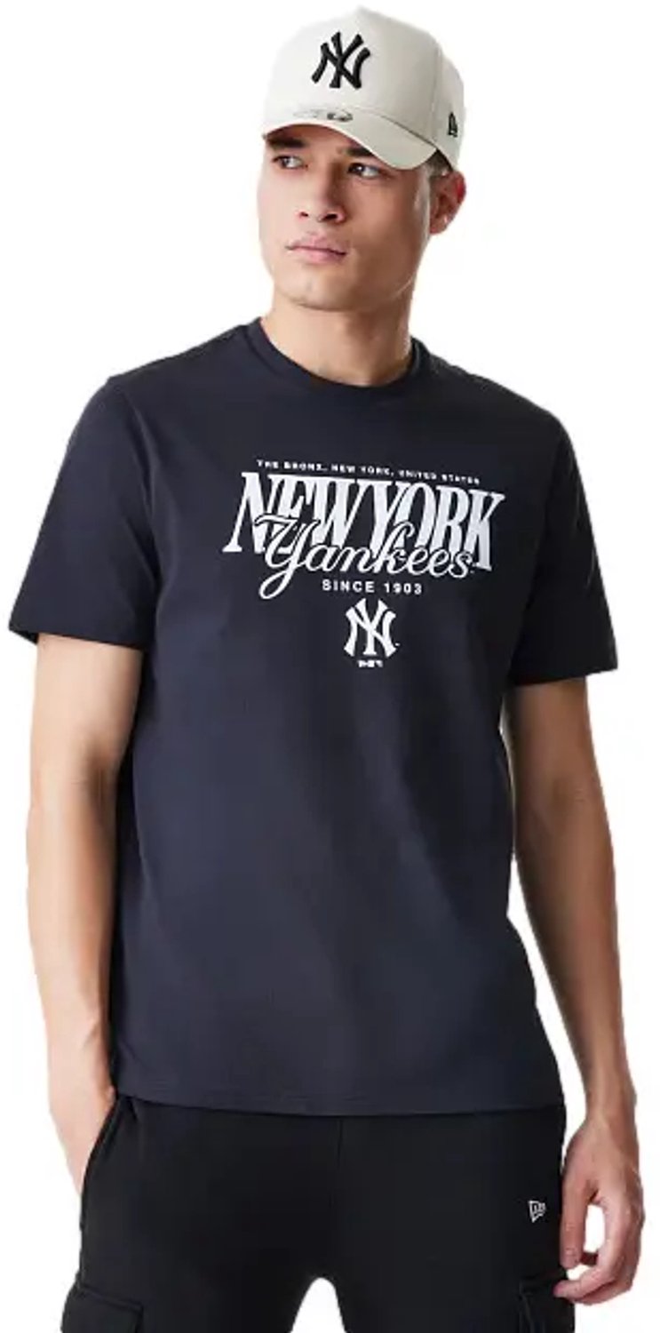T-shirt New York Yankees MLB Reg Script GRPHC Blauw