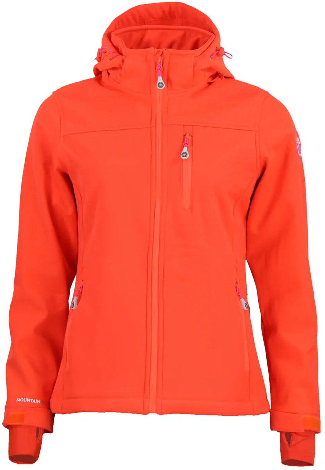 Dames softshell hoodie Peak Mountain Aclaude Roze