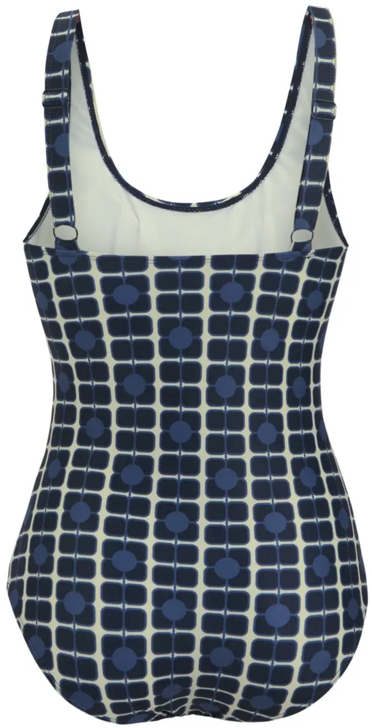 Dames zwempak uit 1 stuk Regatta Orla Kiely giant poppy navy
