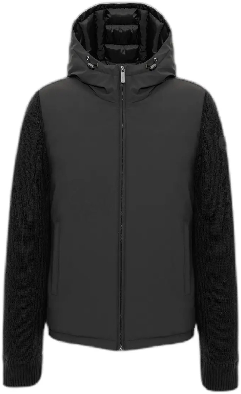 Donsjas met gebreide mouwen Colmar 8ZR Zwart