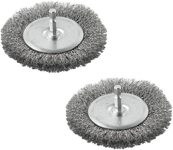 Borstelset voor Elektrische Voegreiniger - RVS - 100 mm - Vervangende Draadborstels - Voor Trottoirs en Terrassen — afbeelding 2