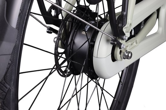 Crown Los Angeles - Elektrische stadsfiets - Elektrische damesfiets - Achterwielmotor - Hydraulische schijfremmen - 28 inch - 52 cm - French Gray — afbeelding 4