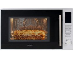 Inventum MN305C Combimagnetron - 30L - 900W - Hetelucht- en grillfunctie - 10 kookprogramma's - 4 combistanden - Ontdooifunctie - Kinderslot - Zilver