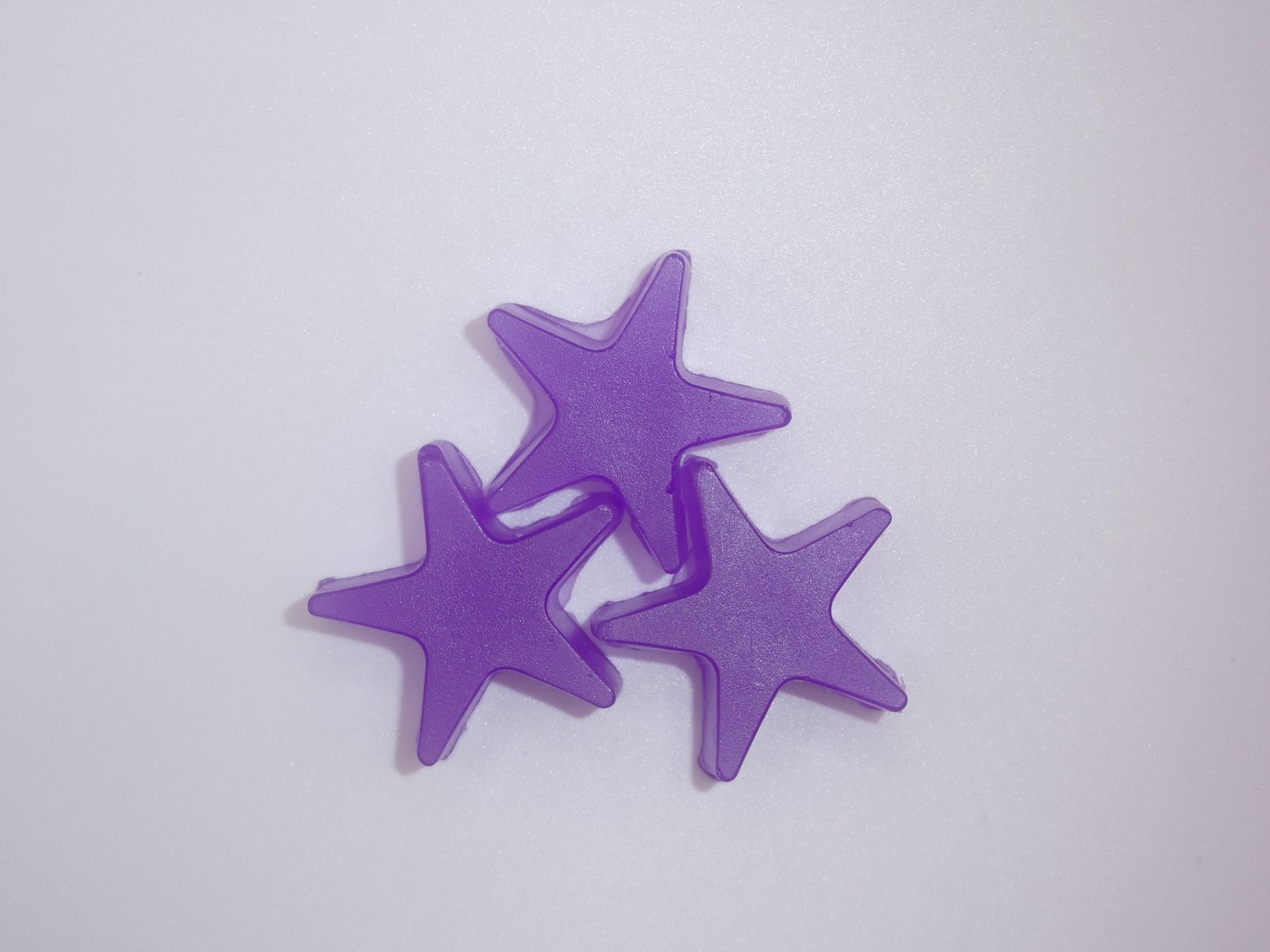 Wax melts sterren 3 stuks paars lavendelgeur