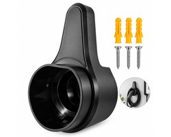 Type 2 Kabelhouder - Wandhouder voor EV Laadkabel - Kabelorganizer voor Elektrische Auto - Houder voor Laadstekker - Zwart