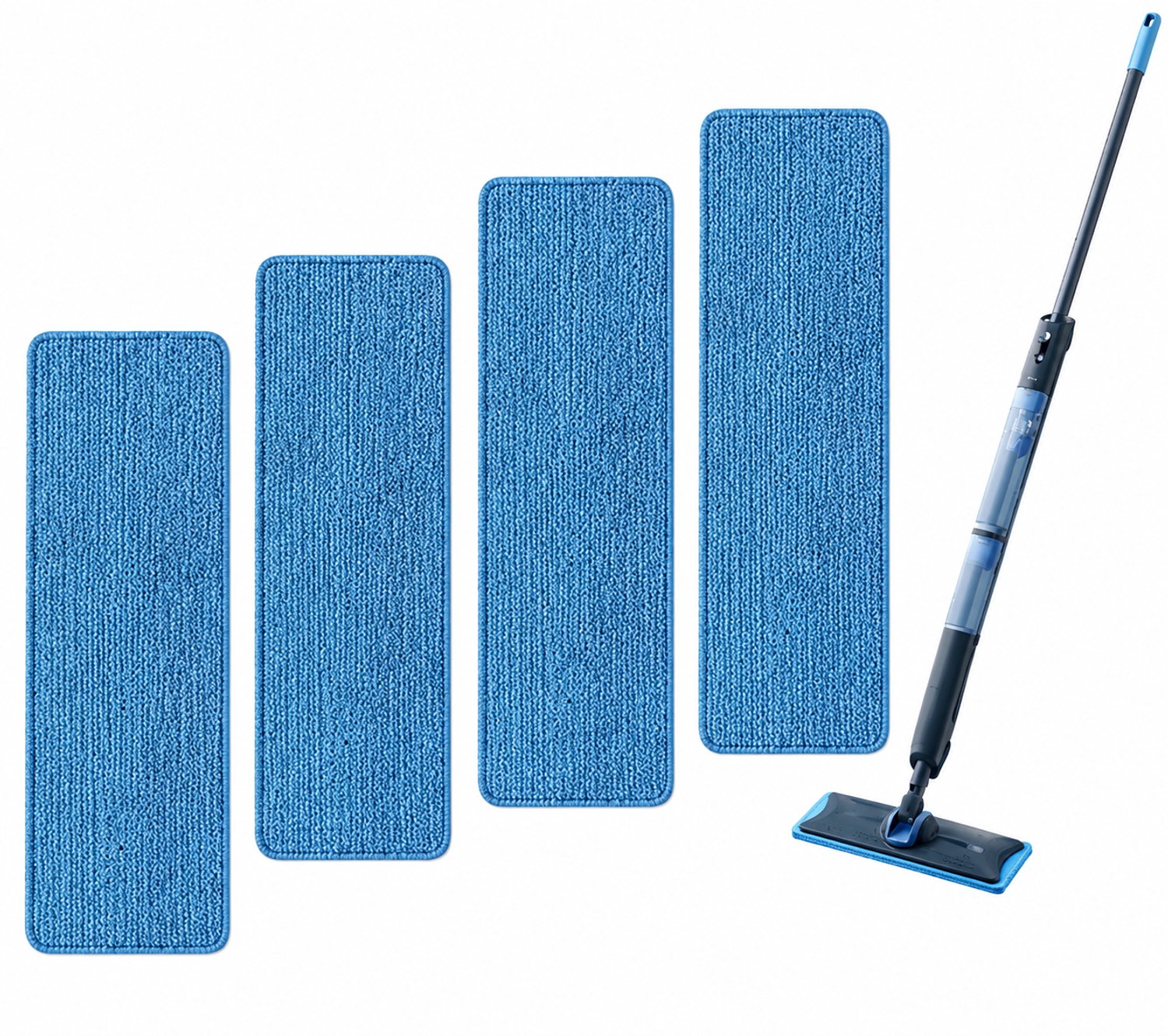 Pyreta - 4stuks - Geschikt voor Philips OneUp 3000 en 5000 serie vloermatten - Herbruikbare vloermattensets, compatibel met FLP00001 - Vervangende dweilkoppen - hardhouten en tegelvloeren.