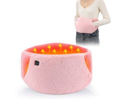 Elektrische Verwarmde Taille Warmer - Menstruatie warmteband - Elektrische handwarmer - Elektrische buikwarmer - 3 Warmte standen - Geschikt voor langdurig gebruik thuis, op kantoor of tijdens het autorijden - Roze