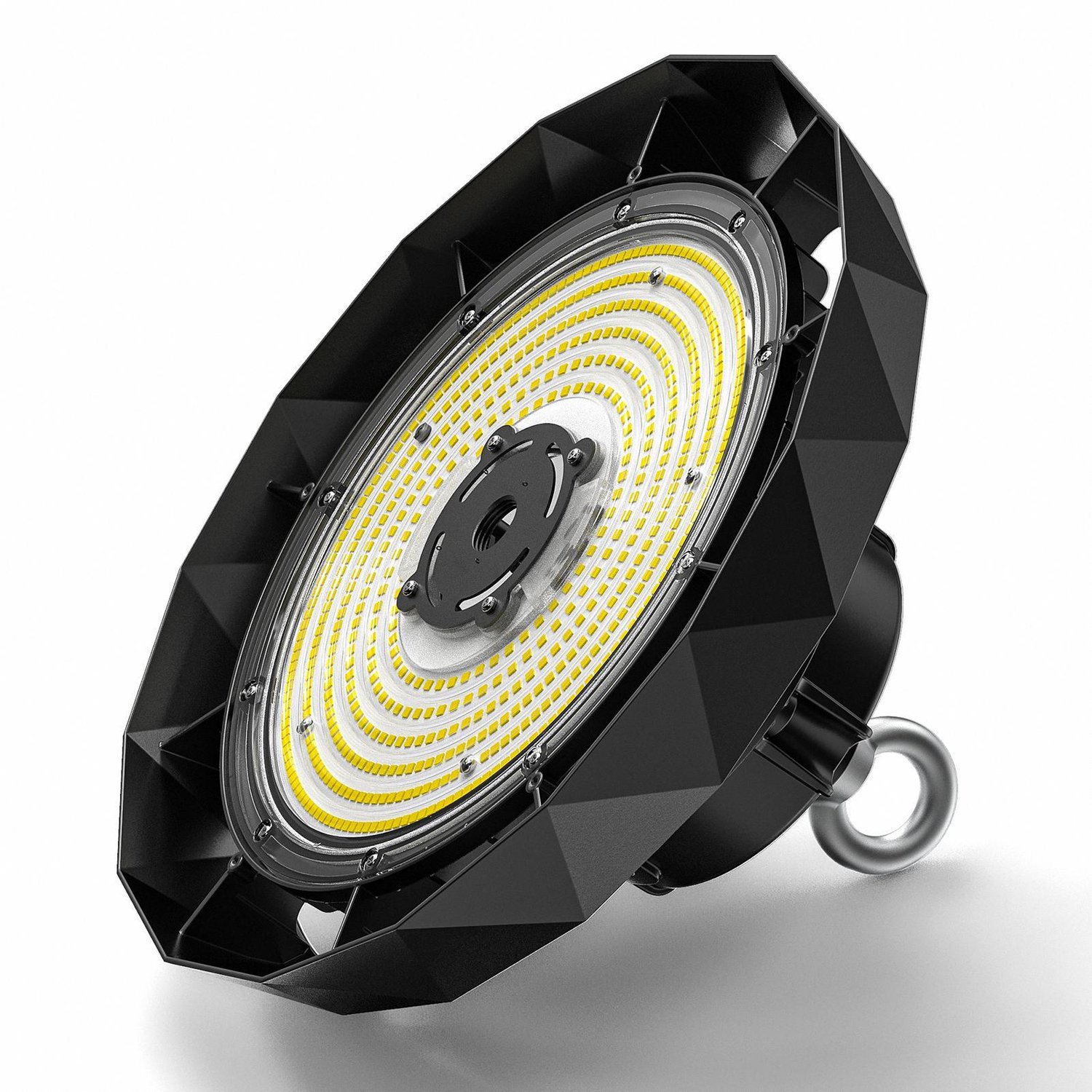 ANTENLICHT UFO LED Highbay Lamp 200W - 34000 Lumen - 5000K Daglicht Wit - IP65 Waterdicht - LED Hallenlamp met 90° Lens - Zwart Zwart-200W