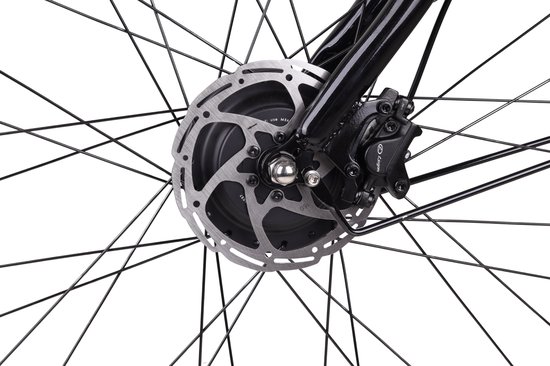 Crown Florence - Elektrische moederfiets - Elektrische damesfiets - Voorwielmotor - Hydraulische schijfremmen - 7 Versnellingen - 28 inch - 50 cm - Mystique — afbeelding 4