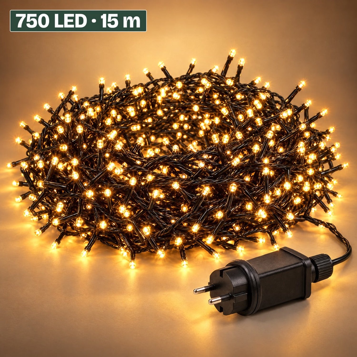 Levano Kerstverlichting Buiten - 750 LED 15 m - Kerstboomverlichting - Extra Warm Wit - Clusterverlichting met Timer - Microcluster - Lichtsnoer Binnen en Buiten - Kerstlampjes - Kerstlichtjes - Kerstversiering - Buitenverlichting