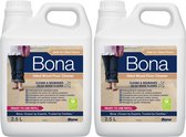 Bona Geoliede Houten Vloer Reiniger - 2 x 2,5 Liter Multipack - Vloerzeep - Streeploos - Sneldrogend