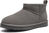 Homaxy - Dames Snowboots - suède Boots - Warme winterschoenen dames - Antislip Dunne zool - Verdikte voering van imitatiewol - Jadegrijs - 39 - Geschikt voor voetlengte van 24.13cm