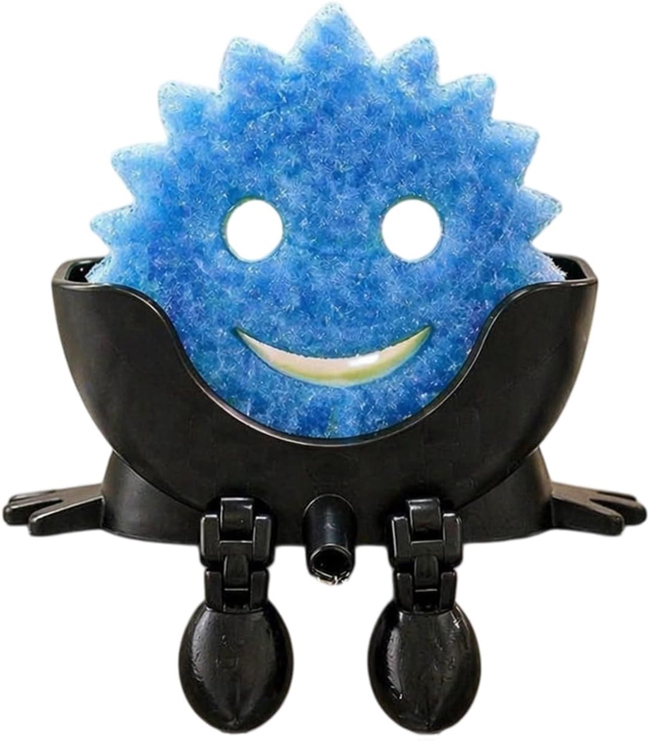 Spons Houder Spoelbak Organizer - Compact Zwart - Grappige Smiley Spons - Ruimtebesparend - ServiceTopper