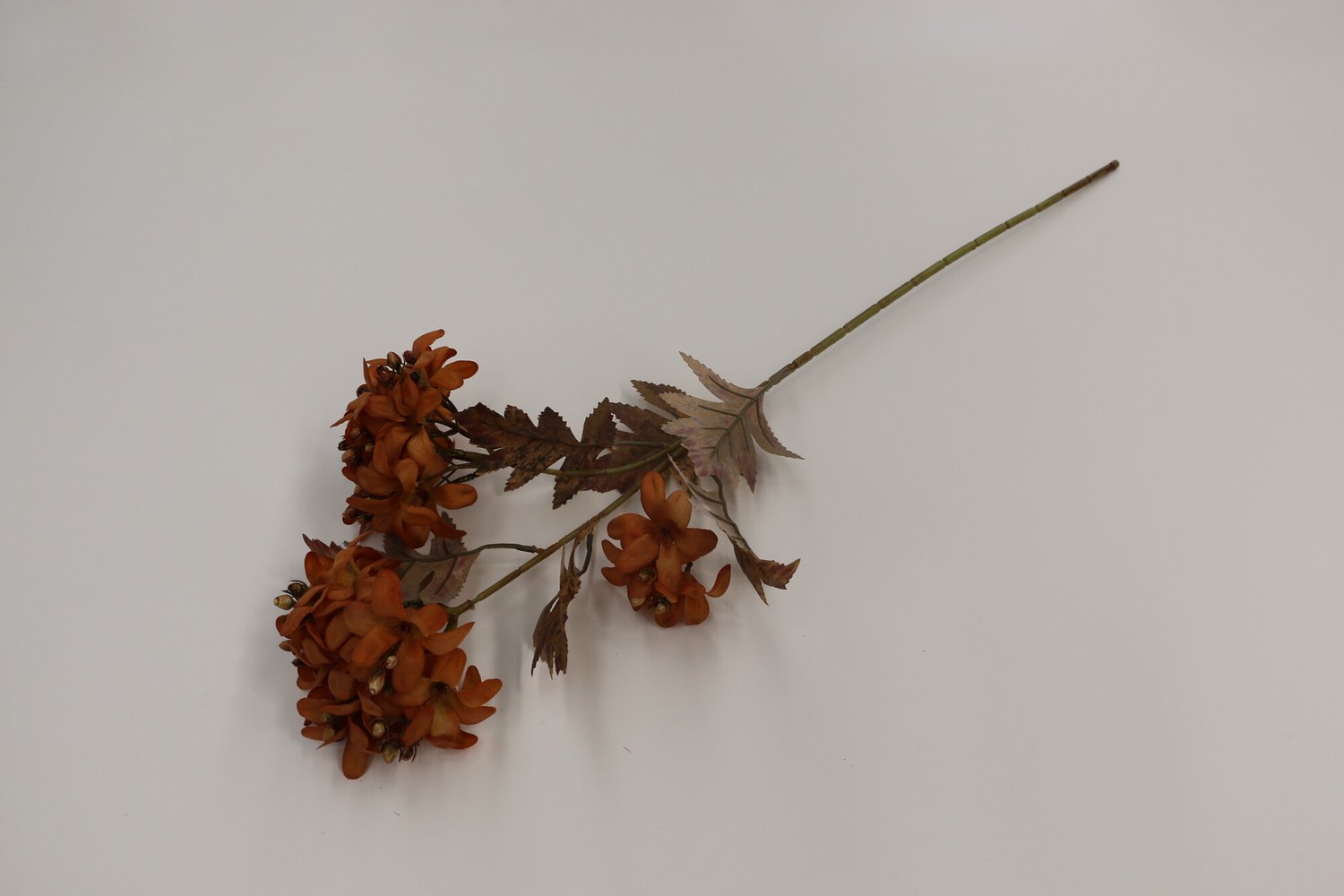 Kunstbloem Hortensia 76cm amber