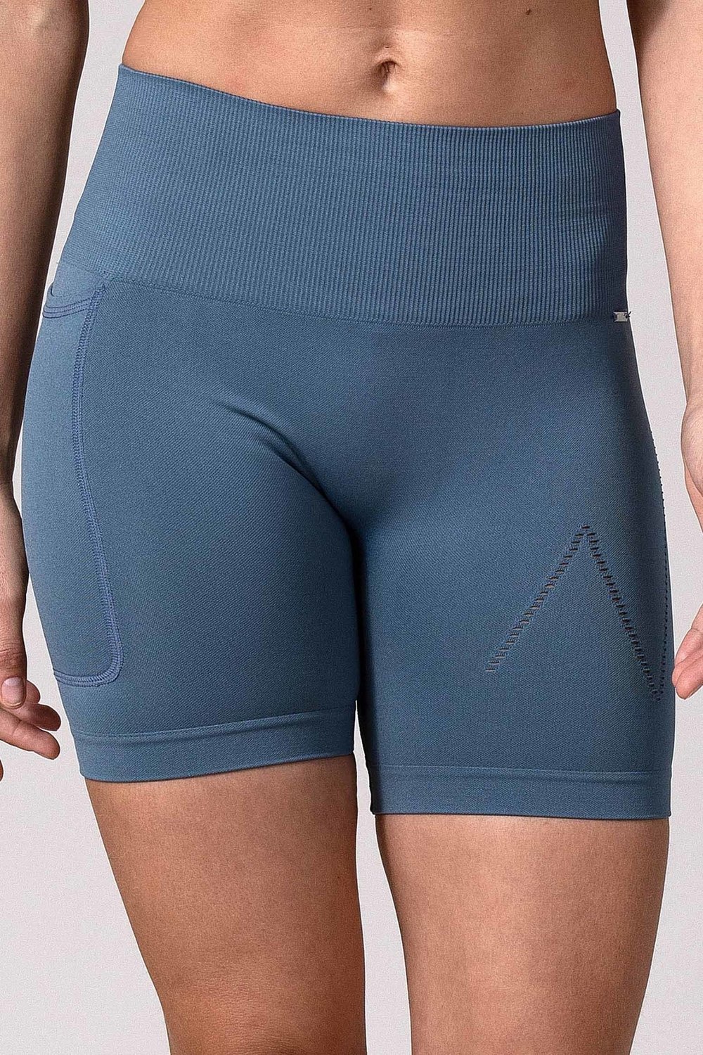 REVIVE Amarante - Sportshort Dames - Seamless, High Waist, Yoga - Zen Blue - Maat S