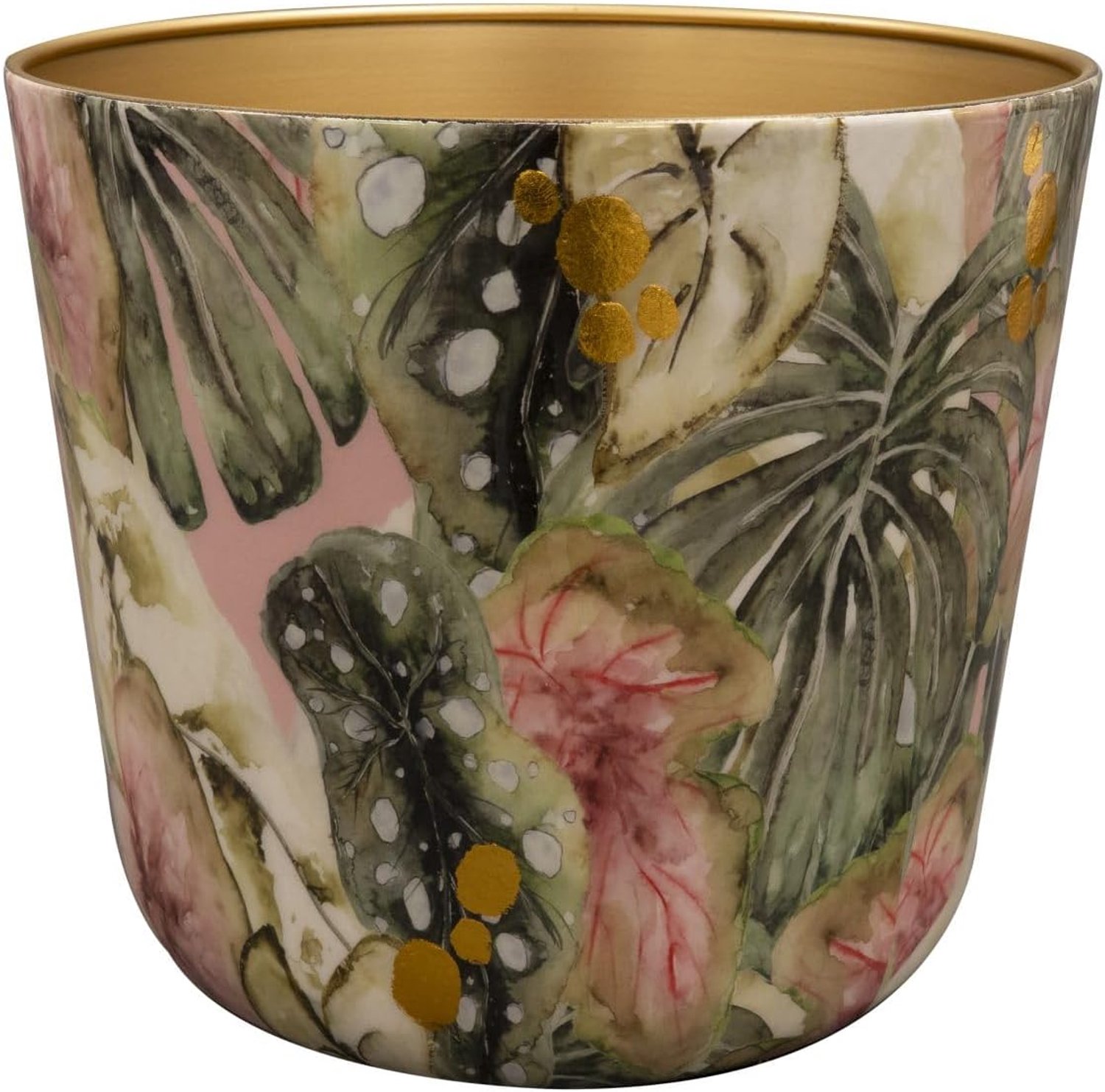 Vaas conisch 26x23 - Metaal & Epoxy - Exclusief design - Unieke print voor interieur - SnelShoppen