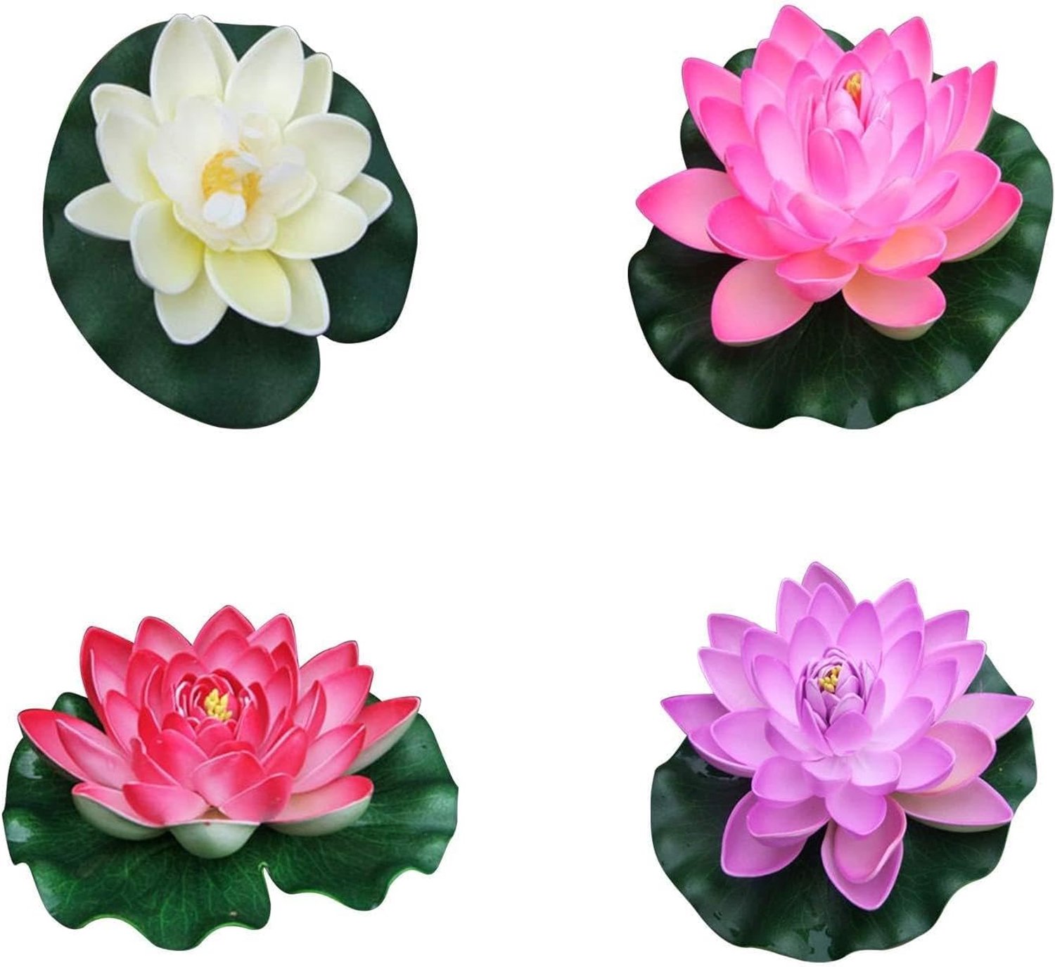 Kunstmatige Drijvende Lotusbloemen 7 Inch - Realistisch EVA-schuim - Weerbestendig - ServiceTopper