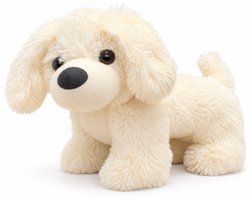 Teckel (Wit) Pluche Knuffel Hond 23 cm - Speelgoed Knuffels voor Kinderen - Dachshund Tekkel - Puppy Dog Plush Toy