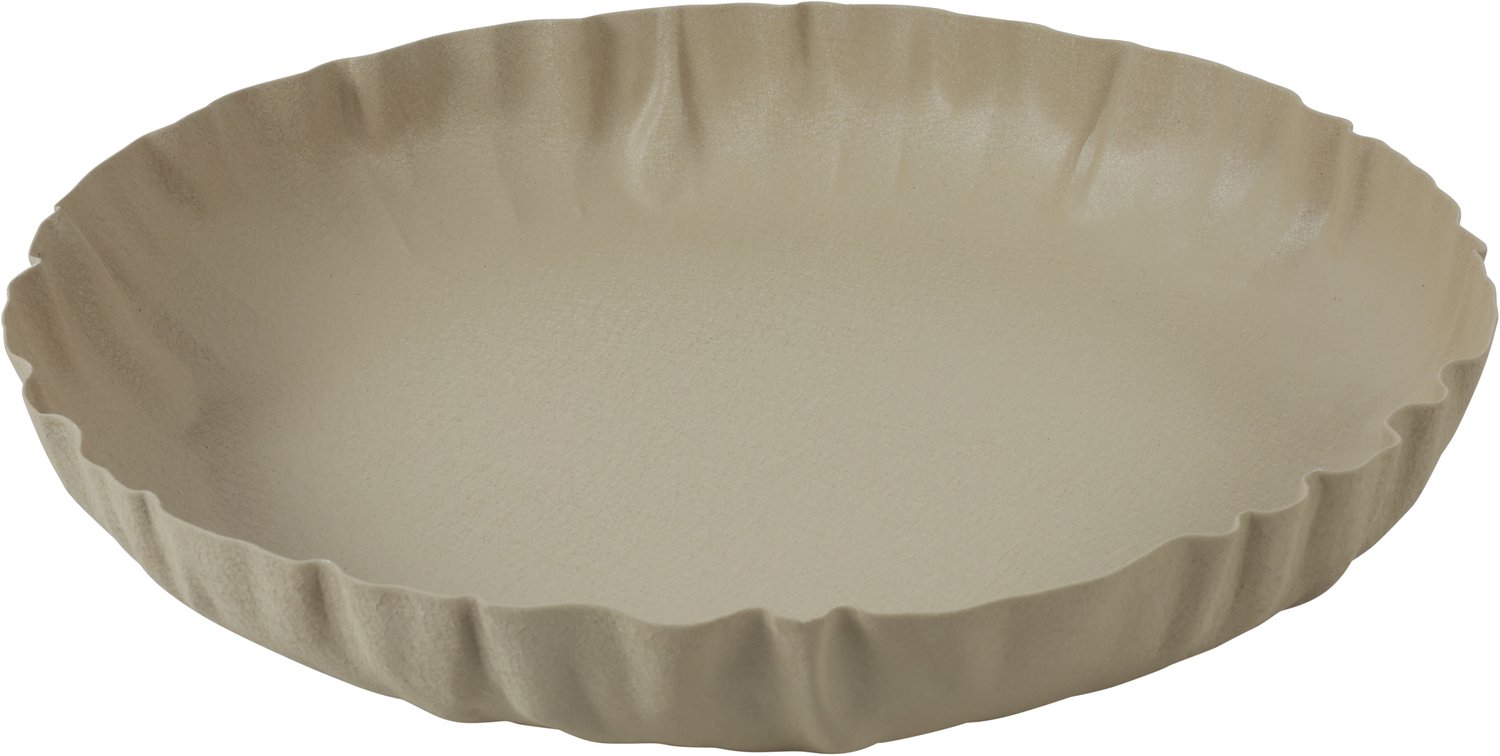 Dusan Schaal Golvende Rand Metaal - Crème - ⌀ 39 cm