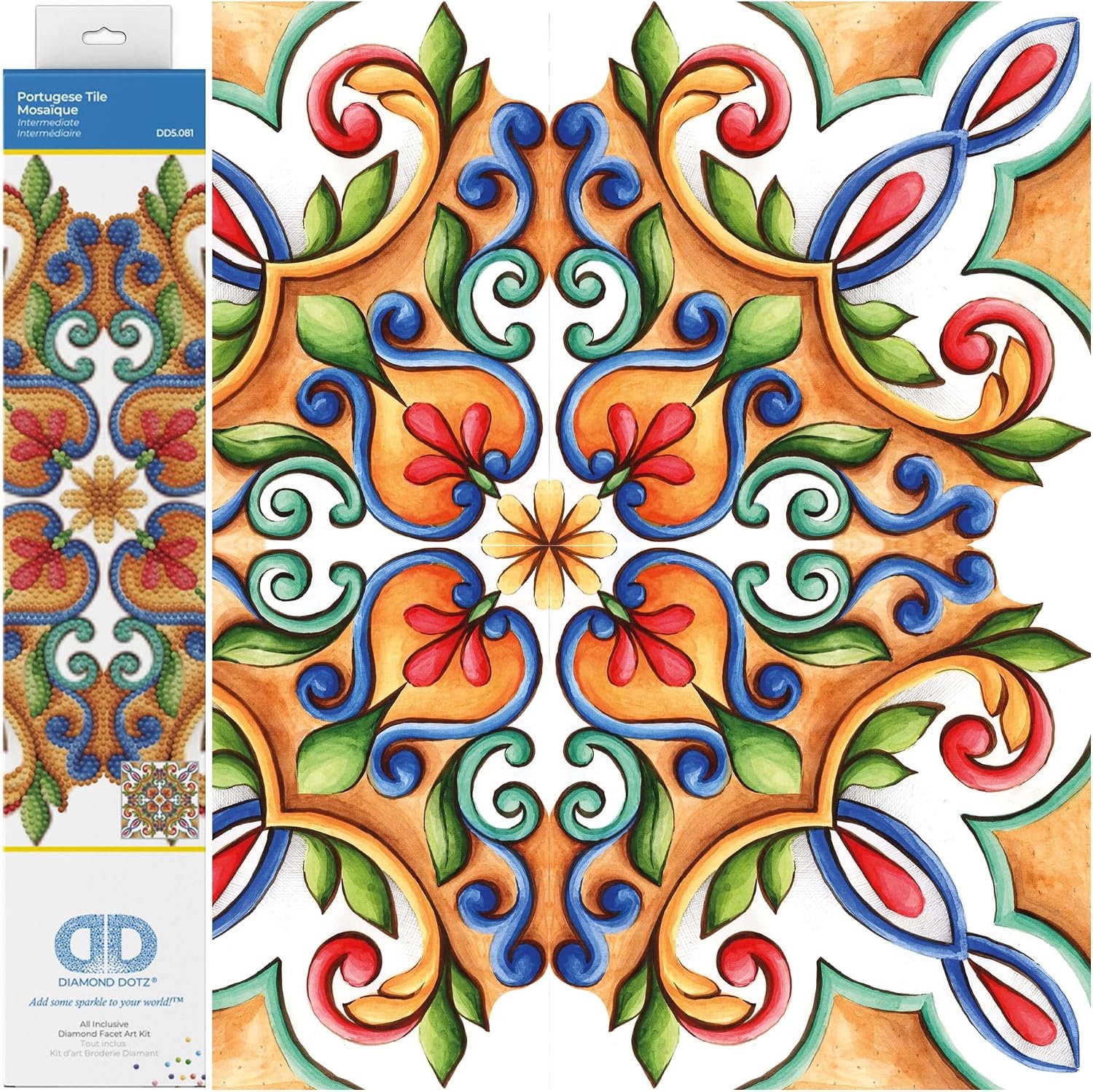 DIAMOND DOTZ 5D Diamond Painting Set - Portugese Tegel, Medium