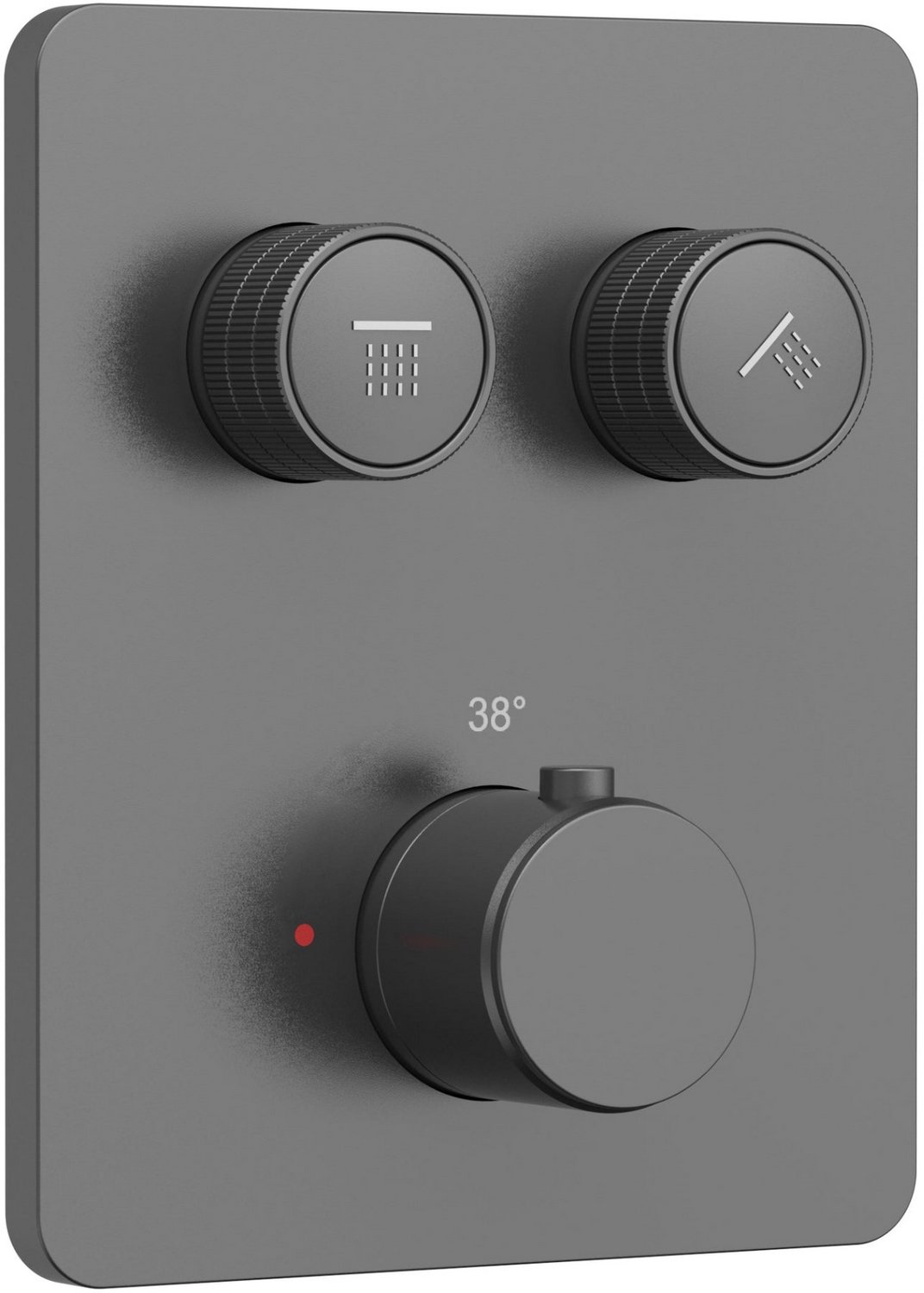 ALONI Stria douchemengkraan – 2-weg – thermostatisch – gunmetal