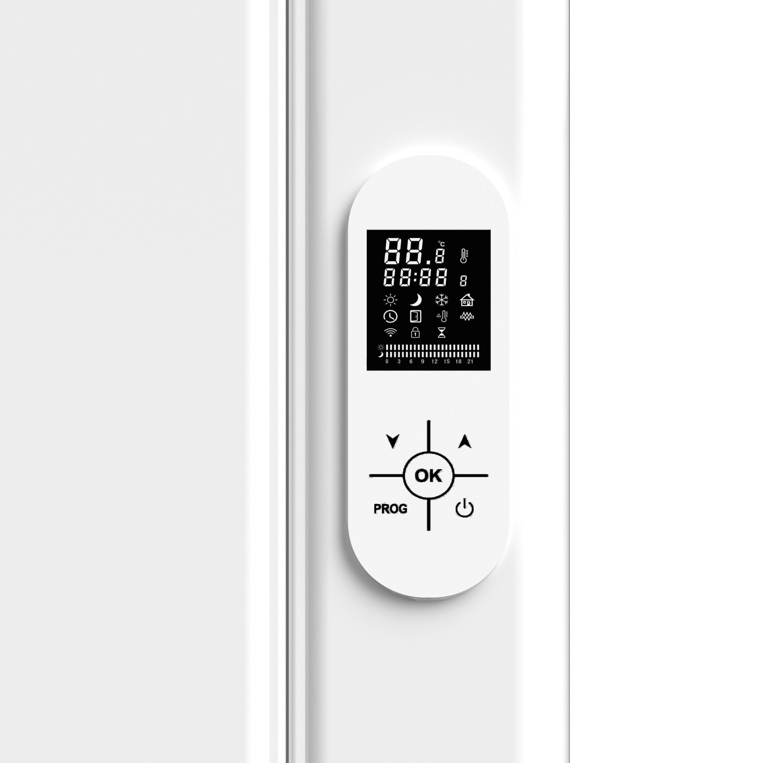 BELRAD elektrische radiator 1600x608x90 mm - Mat zwart - Programmeerbare thermostaat + Smart wifi - 2000W – foto 7