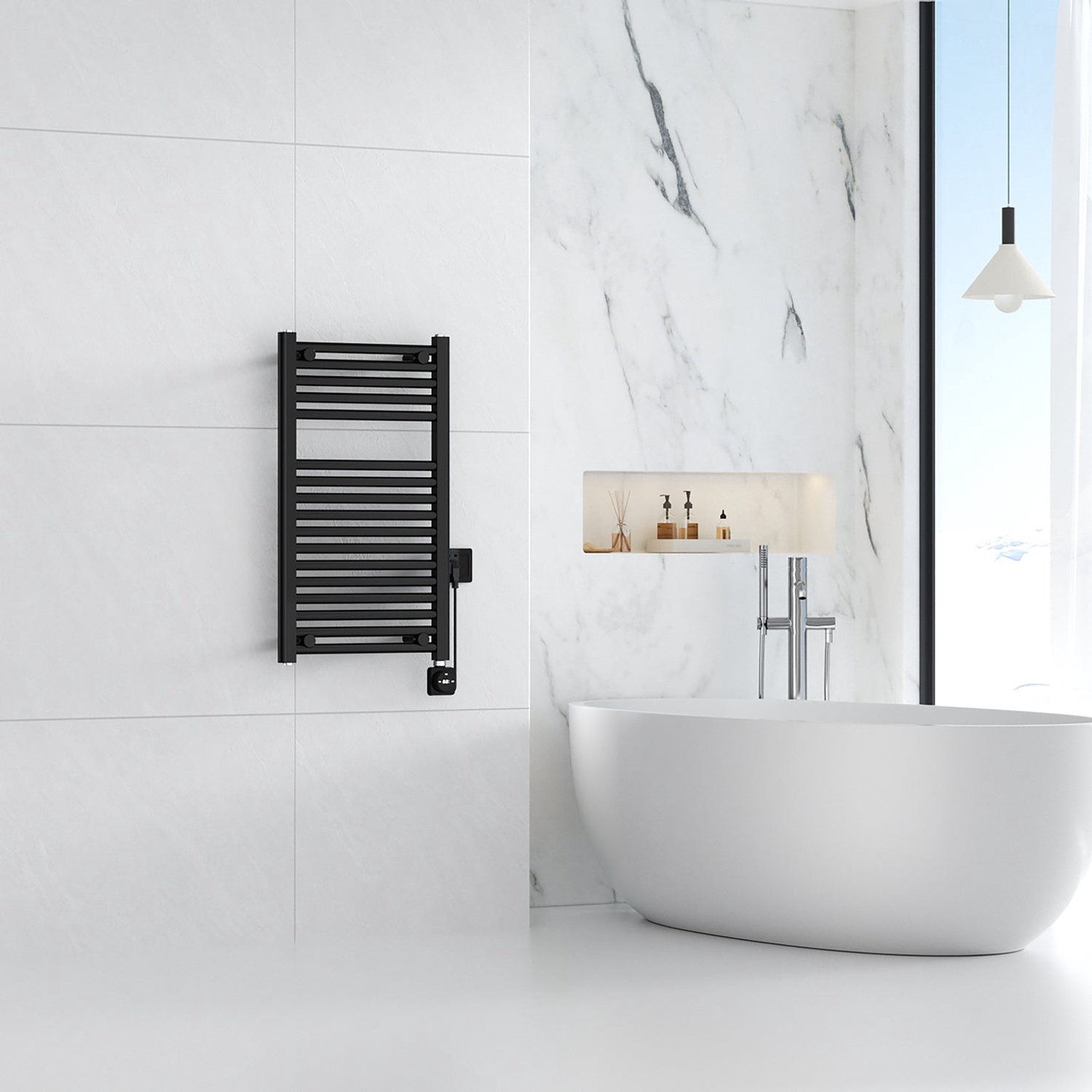 Wiesbaden Elara Elektrische Radiator Smart WiFi 181,7 x 45 cm - Glans Wit – foto 7