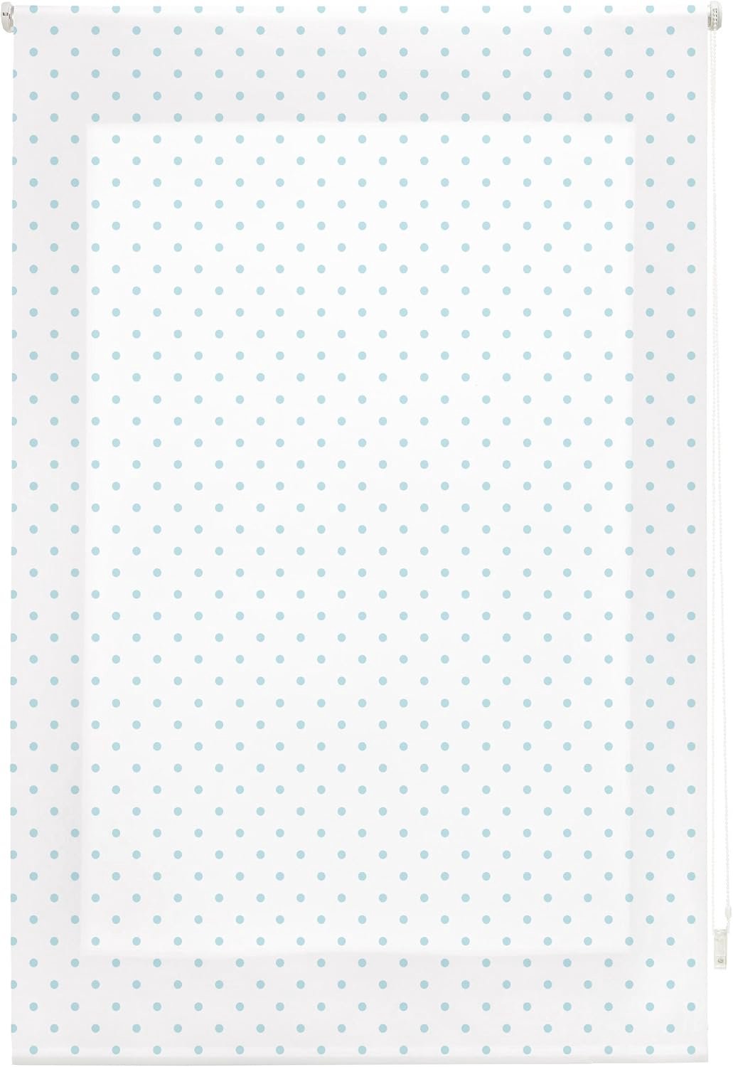 rolgordijn 110 x 180 cm - stof/weefsel - wit turkoois - eenvoudig te monteren - ServiceTopper
