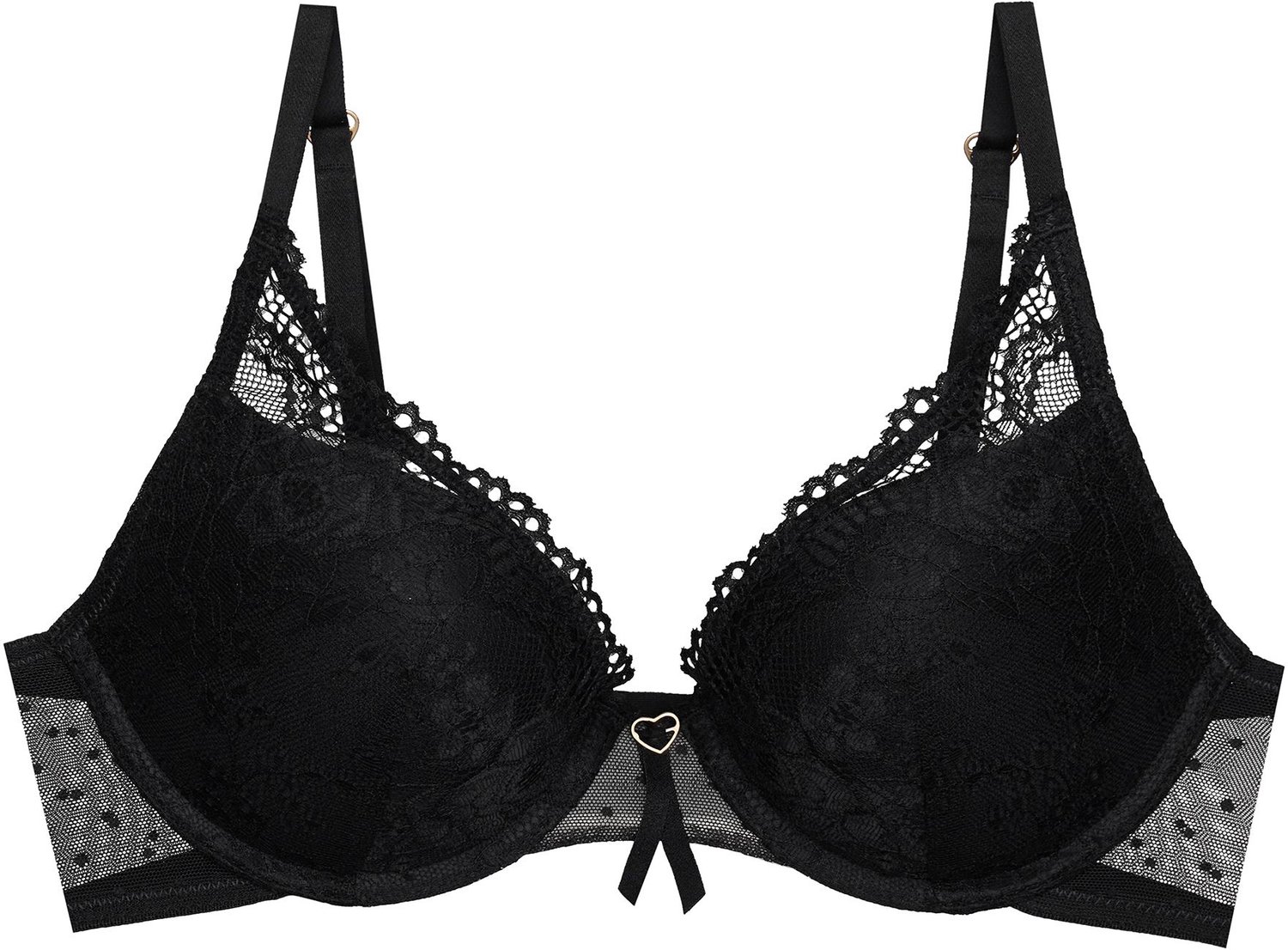 ESOTIQ Verina Bloovii - Push-upbeha - Zwart - 75A - Bloemenkant