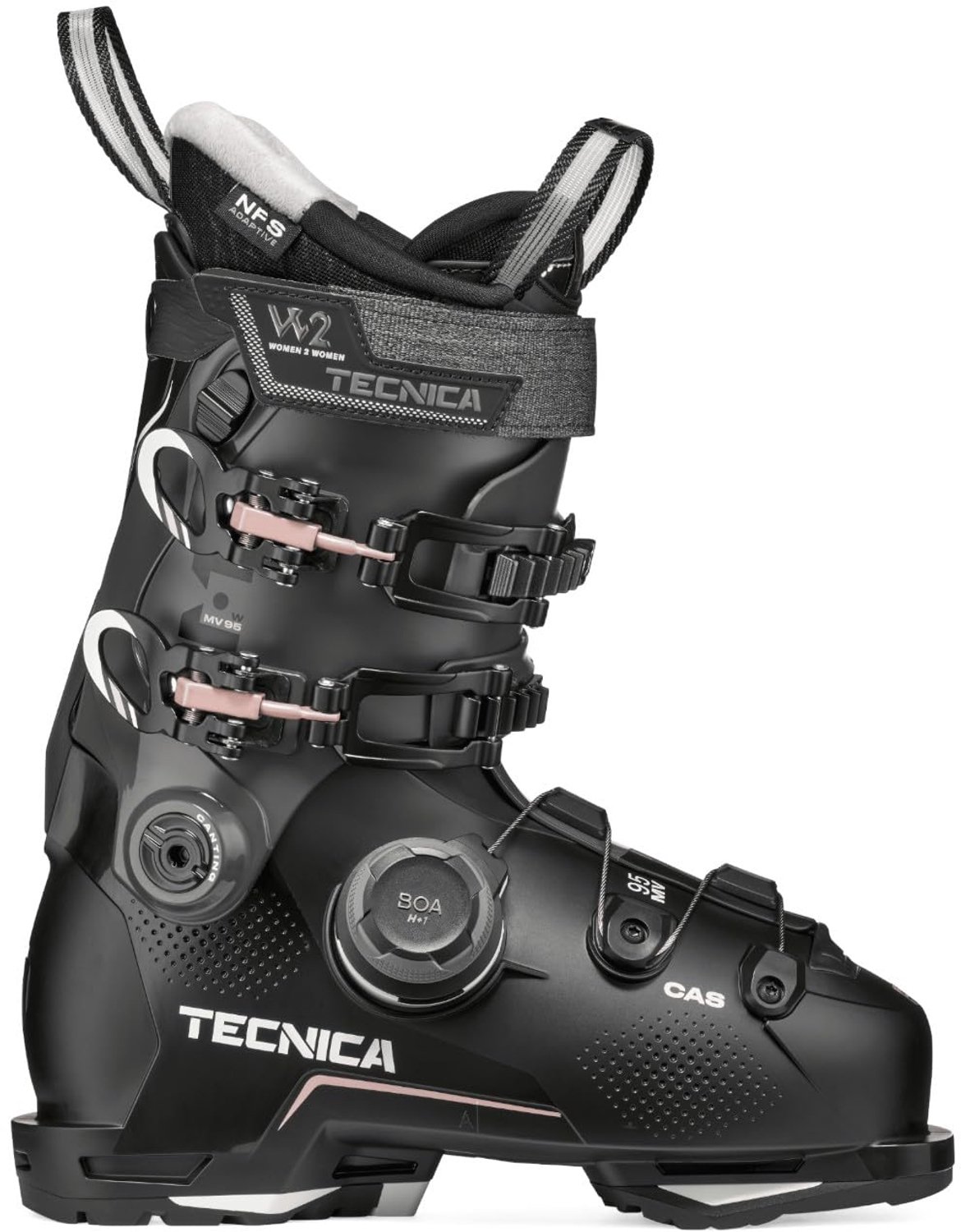Tecnica Mach Boa MV Dames skischoenen 95 W 22.5 Zwart