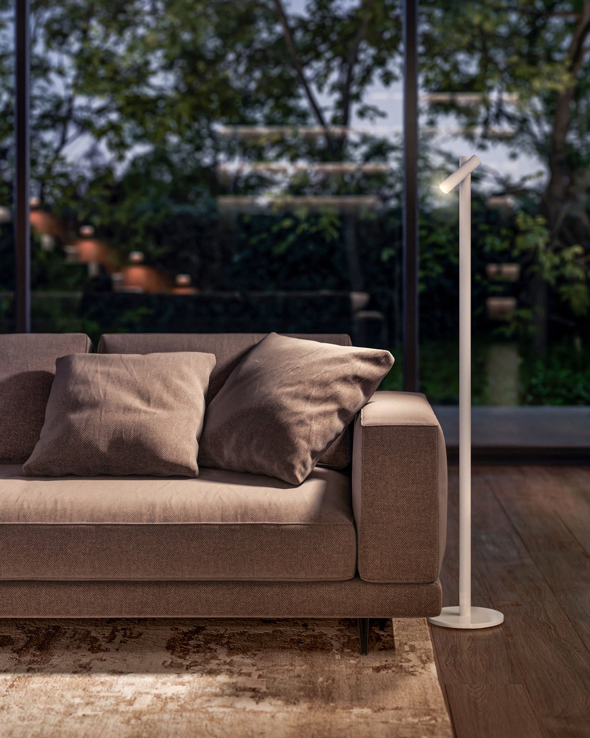 Sompex TUBO - wit, oplaadbare vloerlamp,- dimbaar - 1 lichts-met los af te nemen element 360 graden draaibaar / accu tot 24 uur licht - ideaal als leeslamp