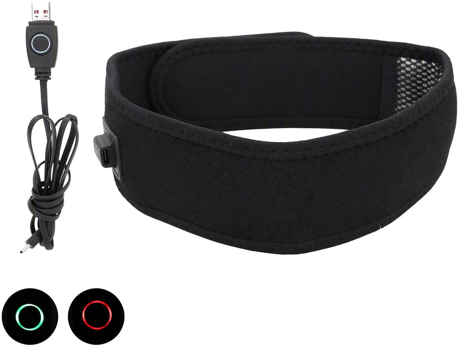Elektrische Verwarmde Hoofdband - USB 5V - 3 Warmtestanden - Verwarmende Hoofdband voor Hoofd en Nek - Zacht en Comfortabel