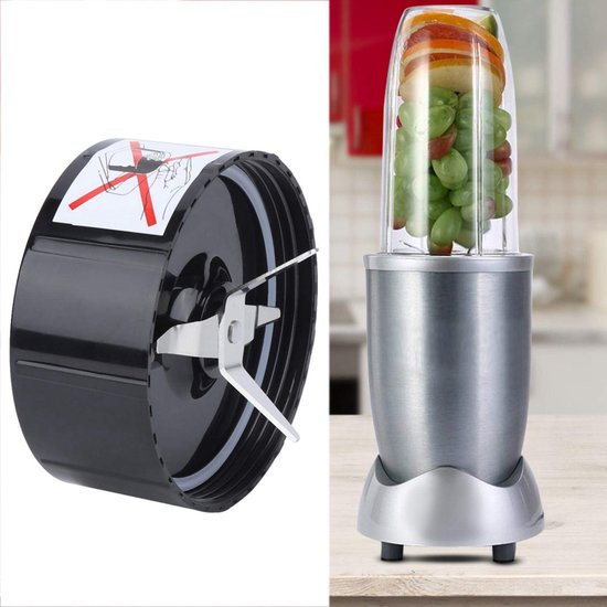 Vervangend Mixermes - Cross en Flat Blade met siliconen afdichtringen - Geschikt voor 250W blenders en sapcentrifuges — afbeelding 4