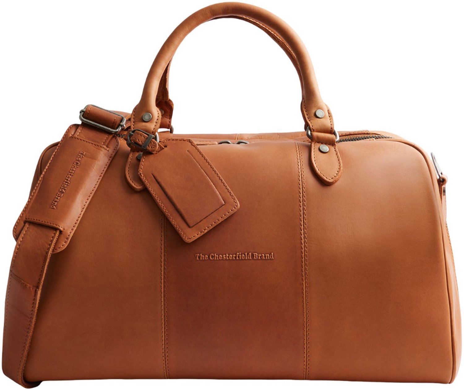 The Chesterfield Brand Leren reistas Liam-II Travelbag Cognac bruine