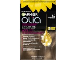 Garnier Olia Donkerblond 6 - Permanente Haarkleuring Zonder Ammoniak - Tot 100% grijsdekking - Intense, langhoudende kleur - Haarverf