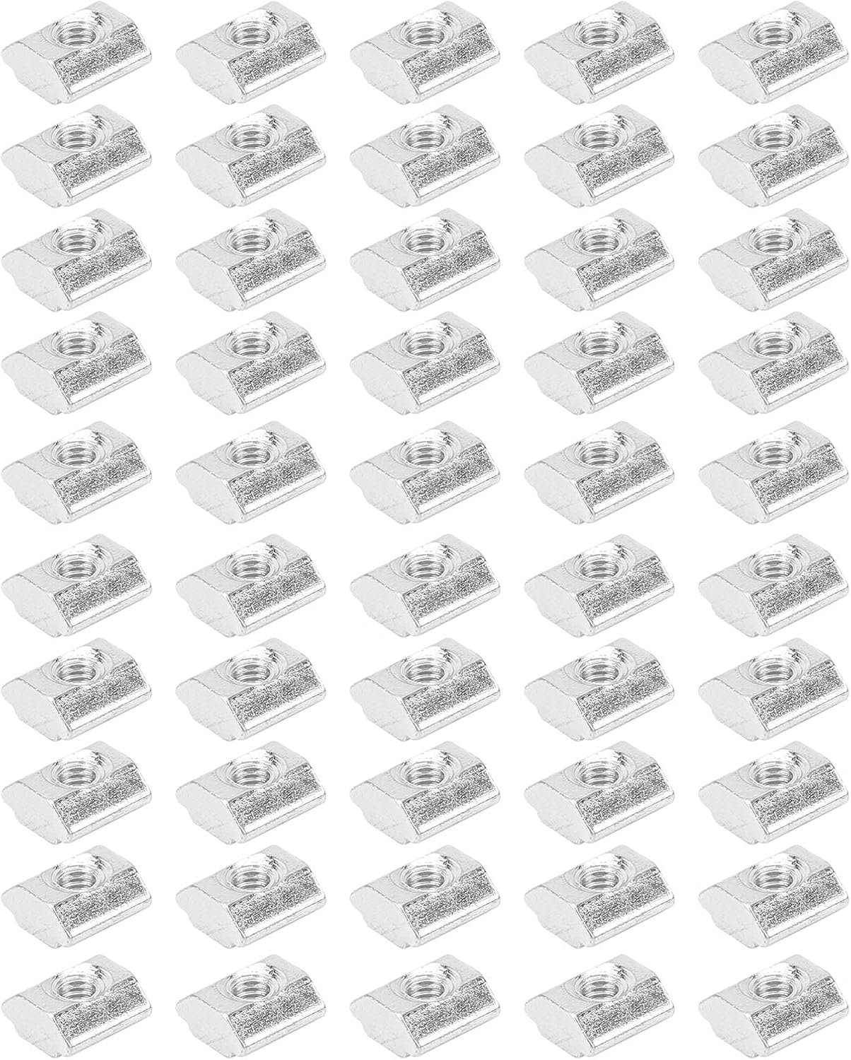 50 stuks schuifmoer Koolstofstaal Europese standaard 20 Type M4 schuifmoeren Bevestigingsmoeren Glijdende M4 schuifmoer Moerblok Koolstofstalen moer Aluminium
