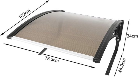 Carport voor robotmaaier, bescherming tegen regen, hagel en uv-stralen, 78 x 100 x 50 cm (bruin) — afbeelding 5
