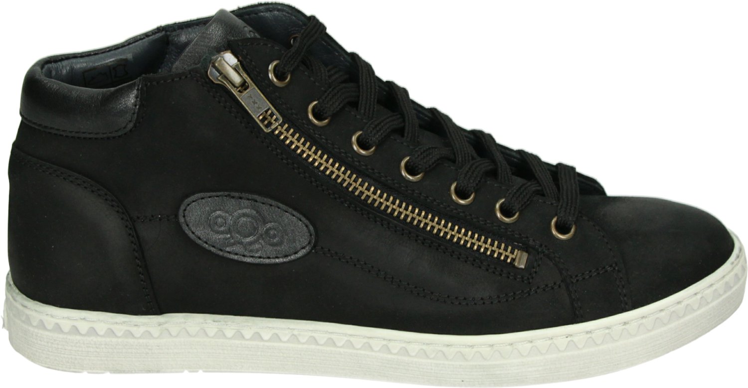 AQA Shoes - A8922 - Hoge sneakersVeterbootsDames veterschoenenDames sneakersHalf-hoge schoenen - Kleur: Zwart - Maat: 41
