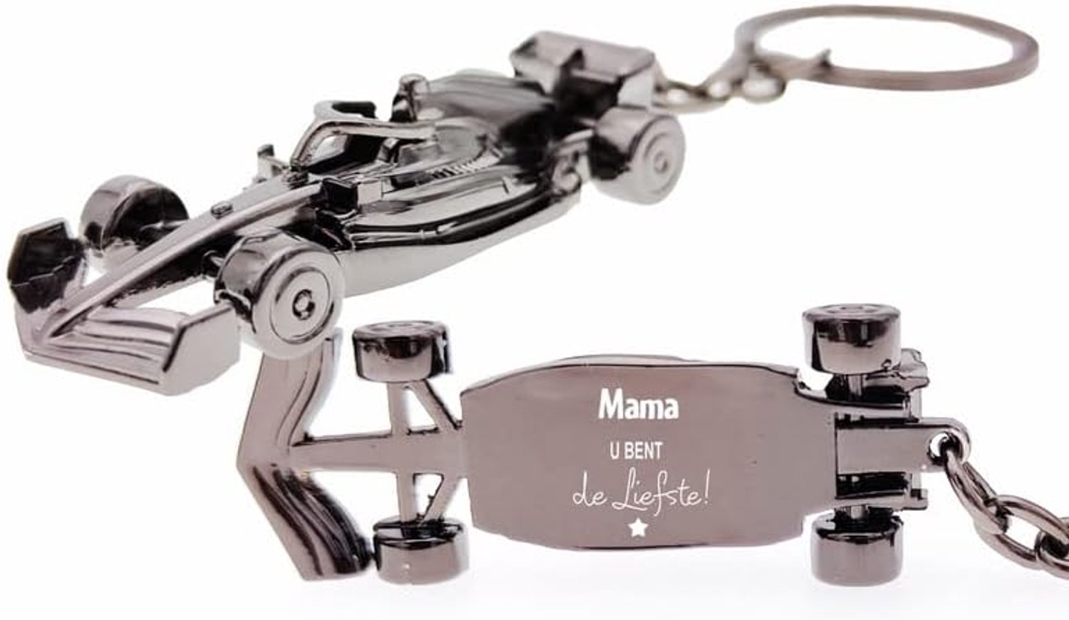 1 Sleutelhanger Met Gravering - Mama U Bent De Liefste