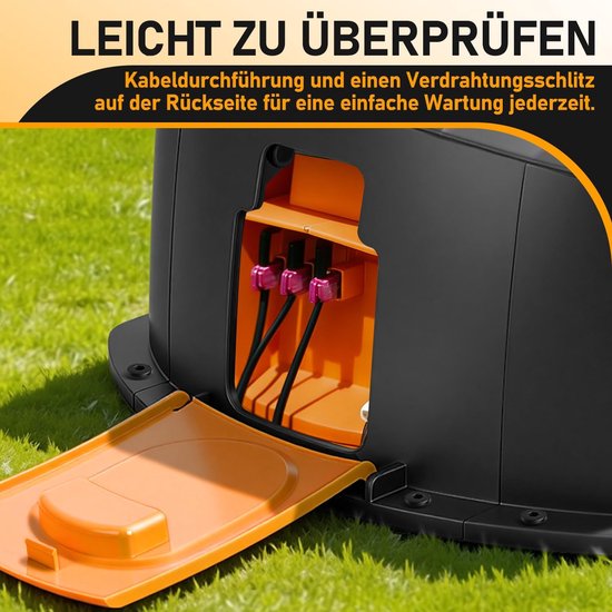 Garage voor robotmaaier van ABS, grasmaaier-overkapping, 70,5 × 57 × 33 cm, weerbestendige afdekking voor robotmaaier en laadstation, uv- en regenbescherming, universeel compatibel, incl — afbeelding 2