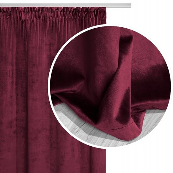 Kant-en-klare Gordijn 140x300cm Bordeaux Velvet Gordijnstof