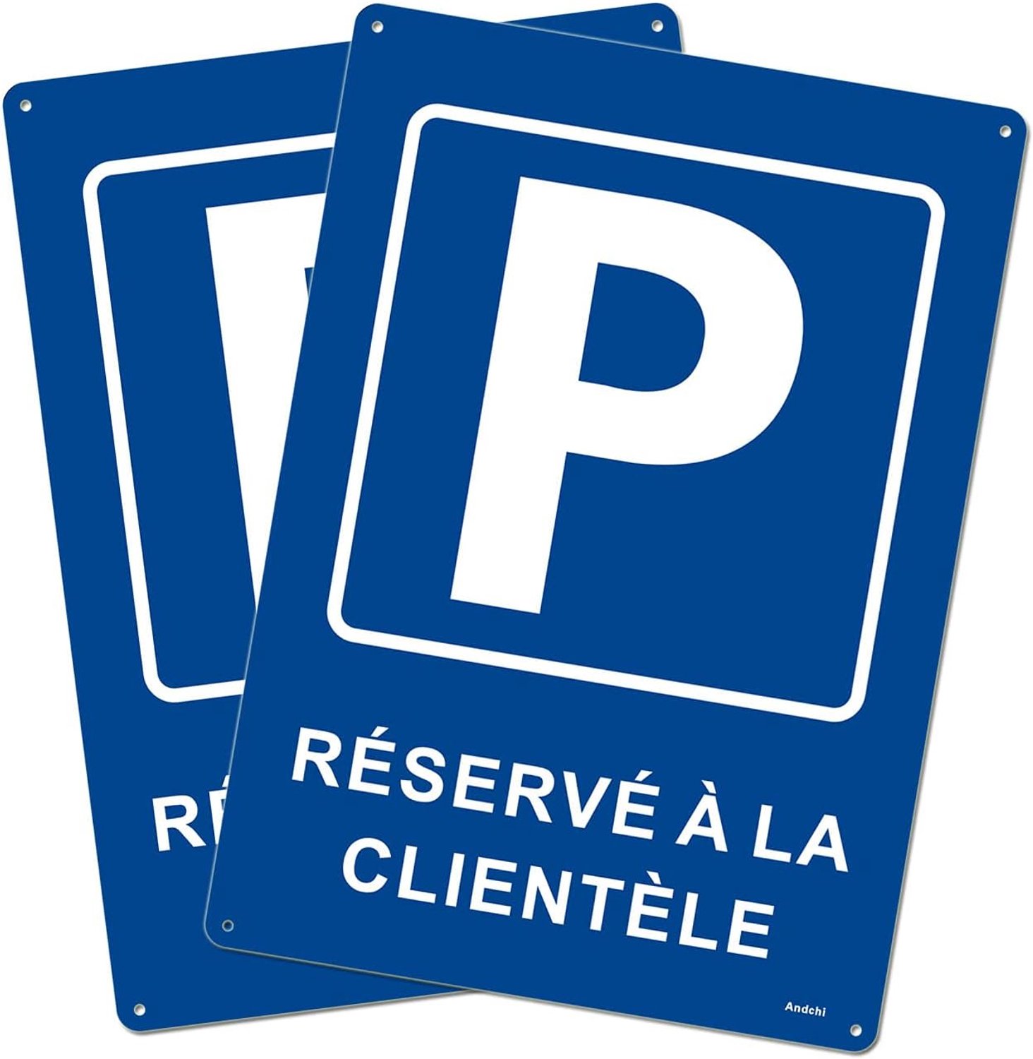 Parkeerbord gereserveerd voor klant 250 mm x 350 mm - metalen aluminium - antirust - duidelijk herkenbaar - Vemera