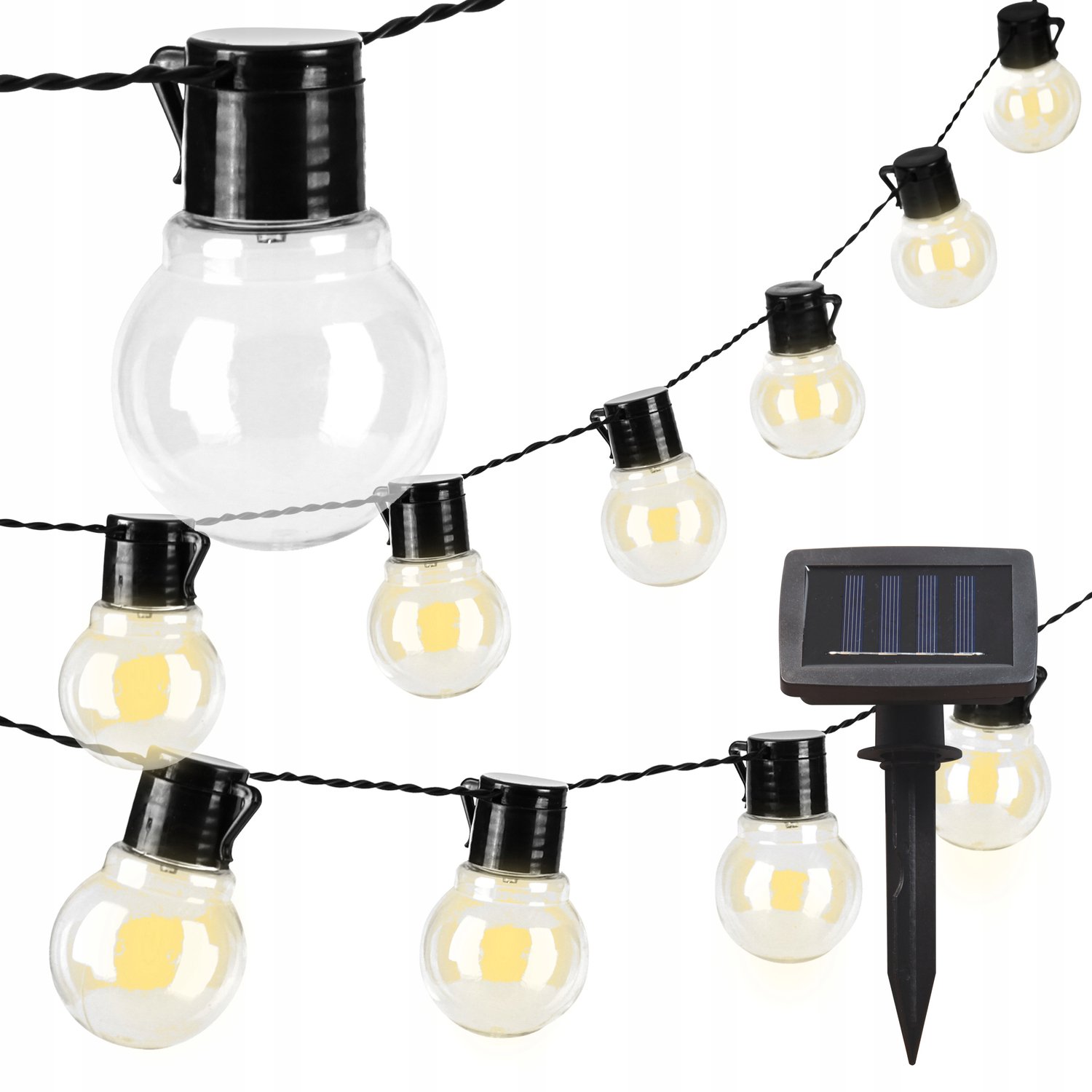 Solar LED Tuinverlichting Slingers - 3.35m met 10 Ballen