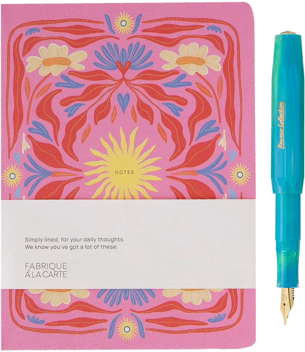Kaweco - Sport - Vulpen - Marble Ocean MEDIUM - Fabrique - Notitieboek - gelineerd Sun Pink