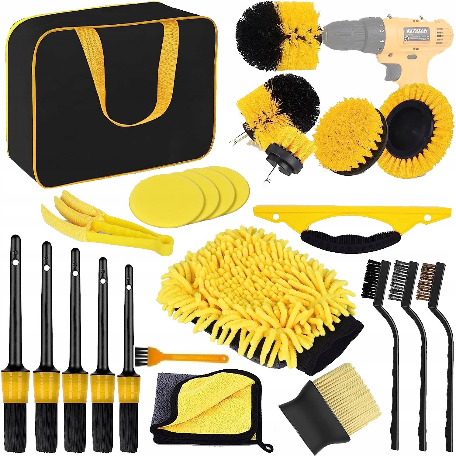 Uitgebreide Detailset Auto Reiniging: Borstels & Accessoires
