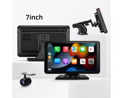 ECTEATOY® Geschikt voor CarPlay Scherm 7 inch - Draadloos CarPlay & Android Auto display - met HD-touchscreen - Achteruitrijcamera - Bluetooth