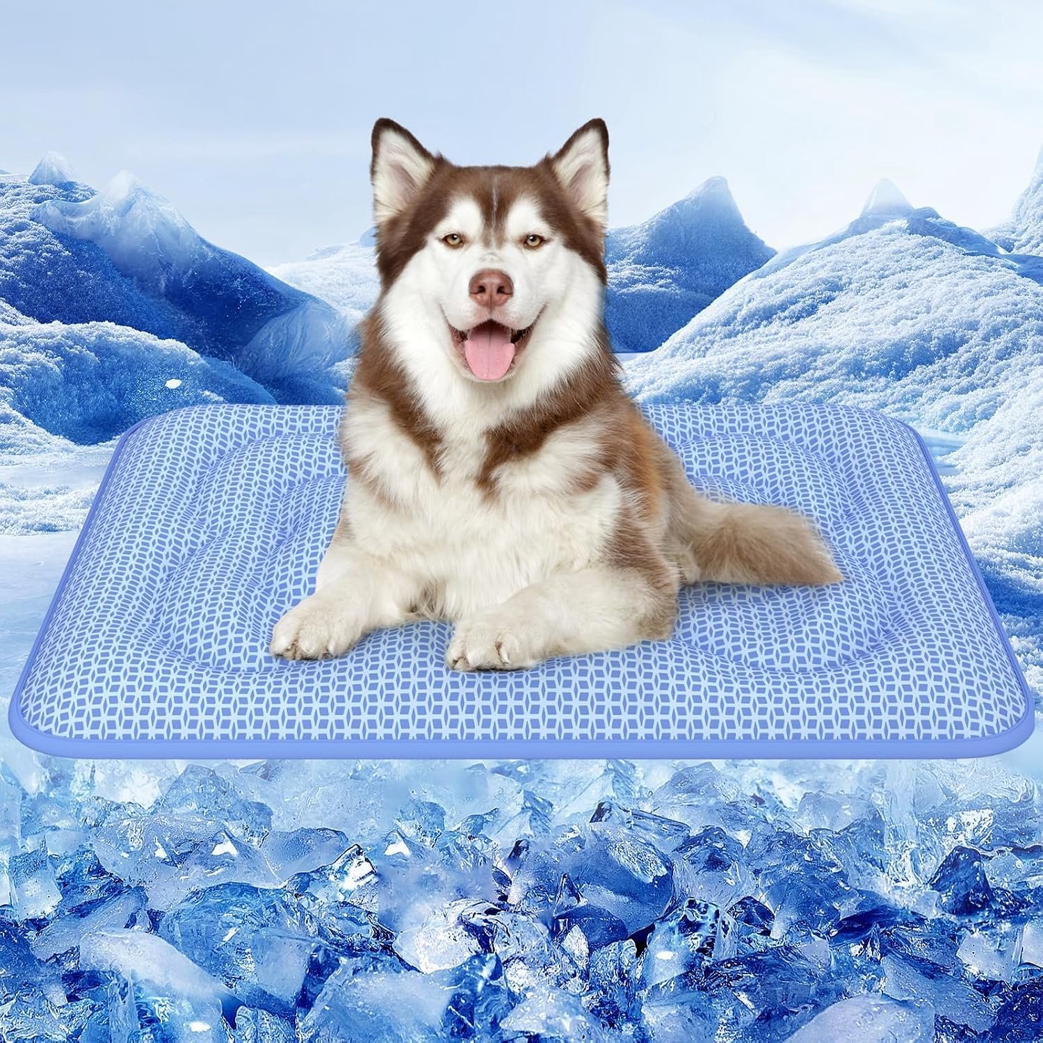 Famanu - Koelmat voor honden - Houdt huisdieren comfortabel op warme dagen - Waterafstotend en wasbaar - Extra dik en antislip
