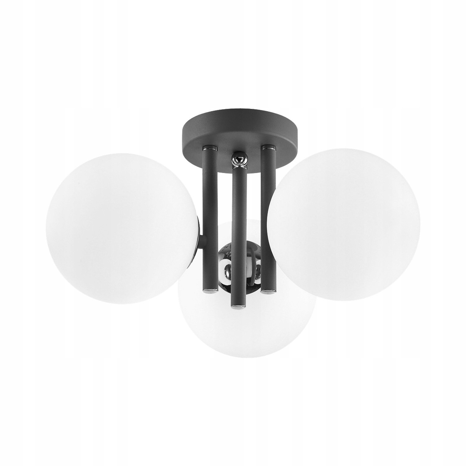 Moderne Plafondlamp Drievoudig Rond Glazen Kap G9