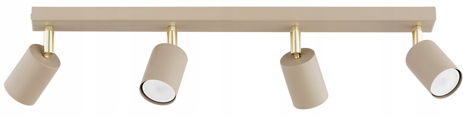 Spot Plafondlamp Beige Verstelbaar Metaal GU10